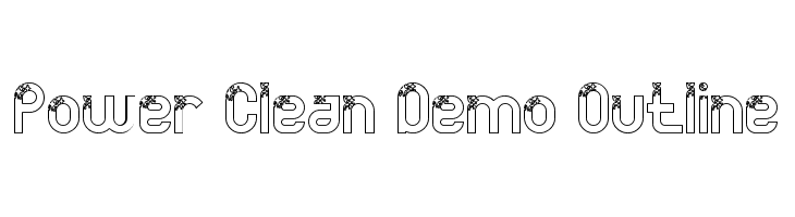 Power Clean Demo Outline  Free Fonts Download