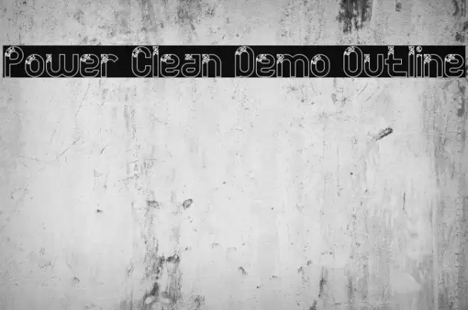 Power Clean Demo Outline Font examples