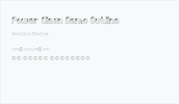 Power Clean Demo Outline Business Card