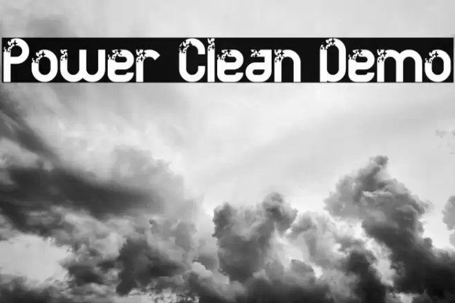 Power Clean Demo Caratteri examples