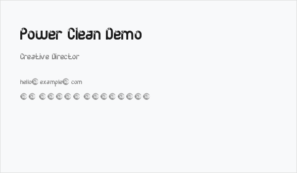 Power Clean Demo Business Card