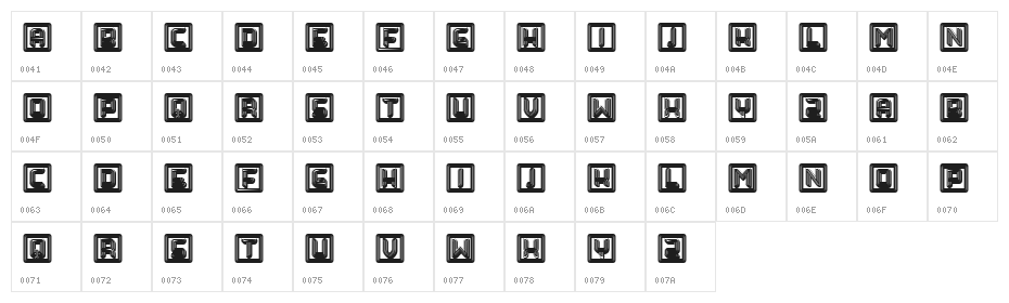 Power Dance Regular Character Map