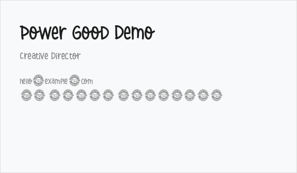 Power Good Demo Business Card