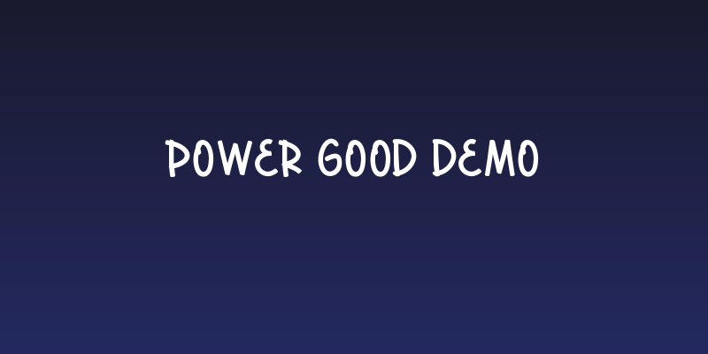 Power Good Demo Social Header