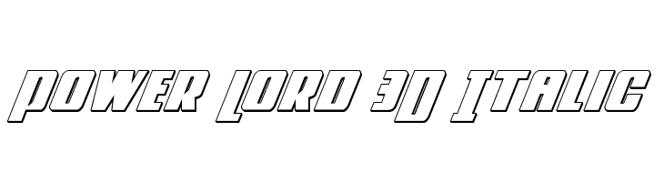 Power Lord 3D Italic Font