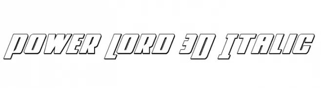 Power Lord 3D Italic 