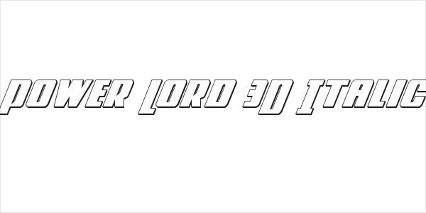 Power Lord 3D Italic Logo