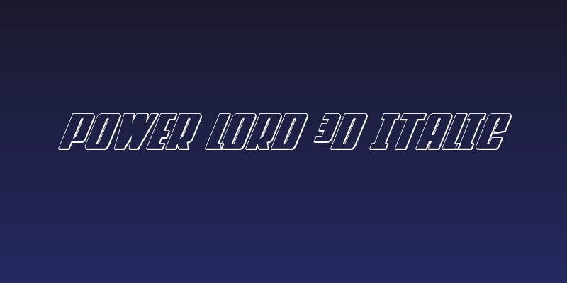 Power Lord 3D Italic Social Header