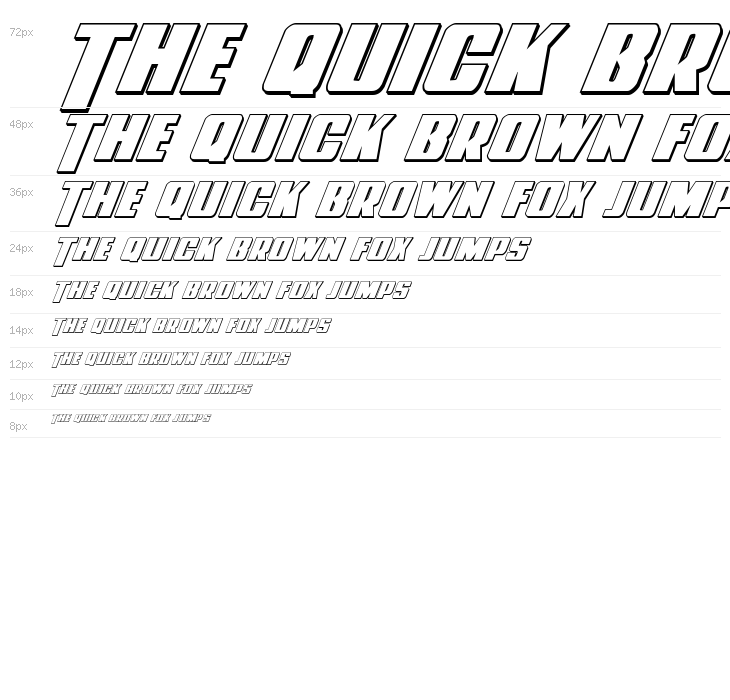 Power Lord 3D Italic Waterfall