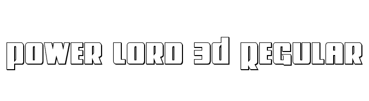 Power Lord 3D Regular  Free Fonts Download