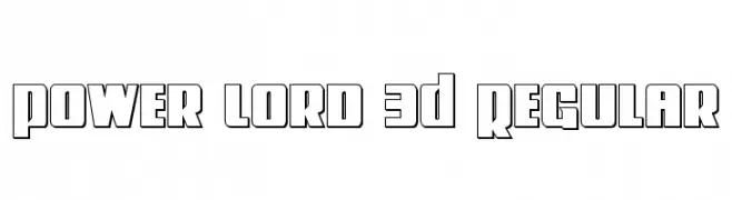 Power Lord 3D Regular  Скачать бесплатные шрифты