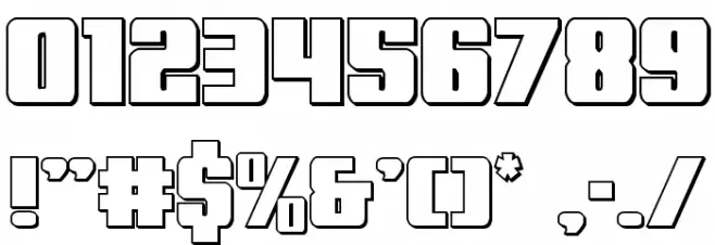 Power Lord 3D Regular Font OTHER CHARS