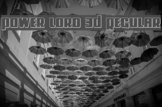 Power Lord 3D Regular Font examples