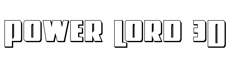 Power Lord 3D  免费字体下载