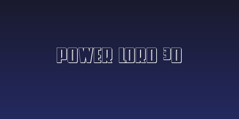 Power Lord 3D Social Header