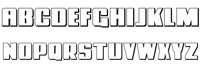 Power Lord 3D Font LOWERCASE