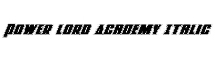 Power Lord Academy Italic  フリーフォントのダウンロード