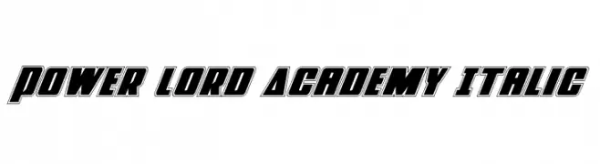 Power Lord Academy Italic  Скачать бесплатные шрифты
