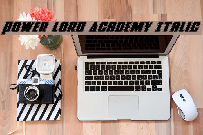 Power Lord Academy Italic Example 3
