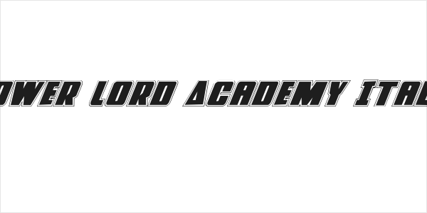 Power Lord Academy Italic Logo