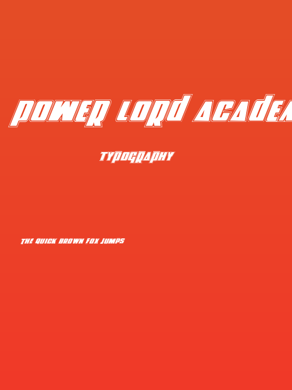Power Lord Academy Italic Poster