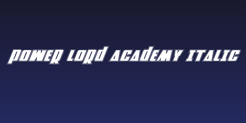 Power Lord Academy Italic Social Header