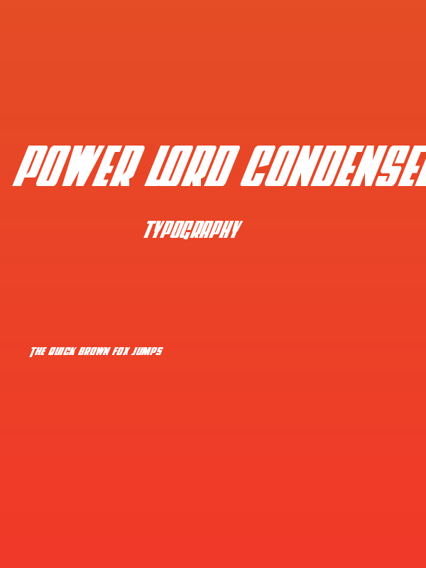 Power Lord Condensed Italic Poster