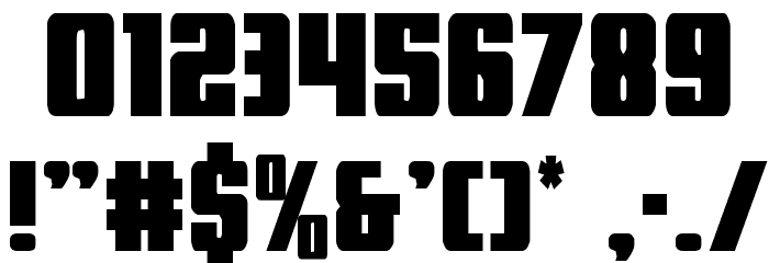 Power Lord Condensed Font OTHER CHARS