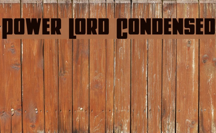 Power Lord Condensed Font examples