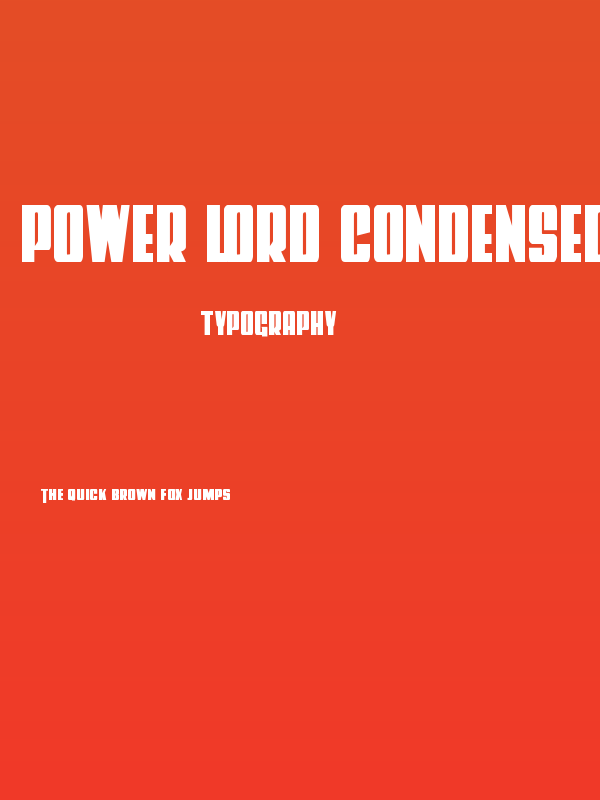 Power Lord Condensed Poster