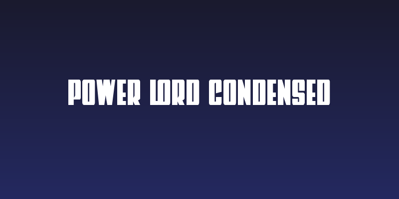 Power Lord Condensed Social Header