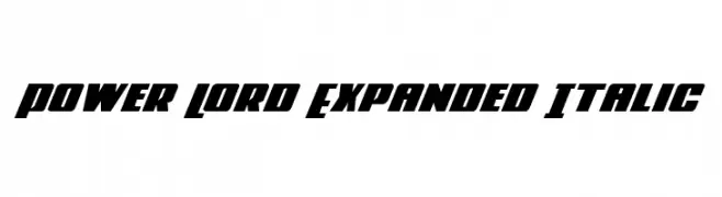 Power Lord Expanded Italic 
