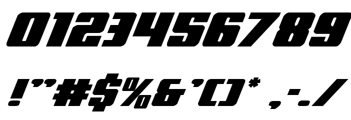 Power Lord Expanded Italic Font OTHER CHARS