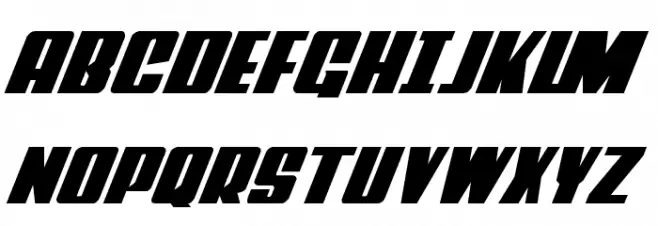 Power Lord Expanded Italic Schriftart Groß