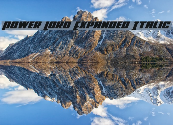 Power Lord Expanded Italic Font examples