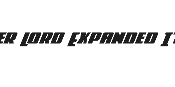 Power Lord Expanded Italic Logo