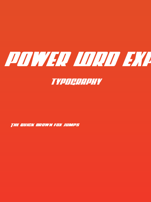 Power Lord Expanded Italic Poster