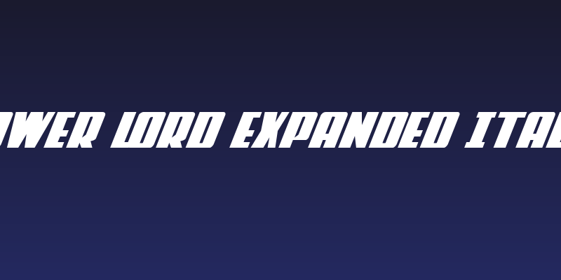 Power Lord Expanded Italic Social Header