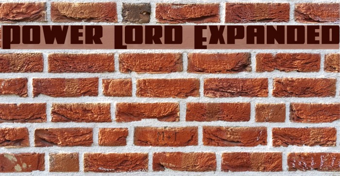 Power Lord Expanded Font examples