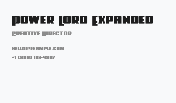 Power Lord Expanded Business Card