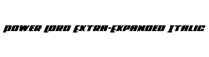 Power Lord Extra-Expanded Italic  Fuentes Gratis Descargar