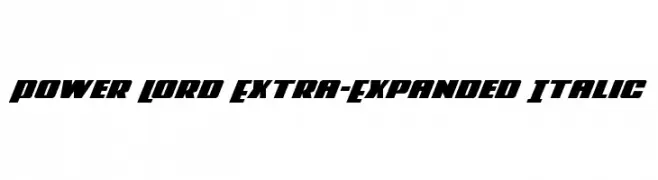 Power Lord Extra-Expanded Italic  フリーフォントのダウンロード