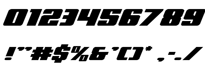Power Lord Extra-Expanded Italic Font OTHER CHARS
