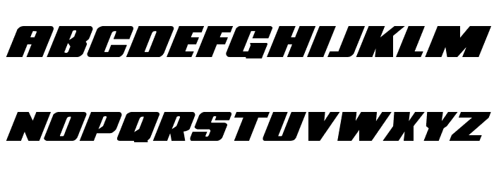 Power Lord Extra-Expanded Italic Font LOWERCASE