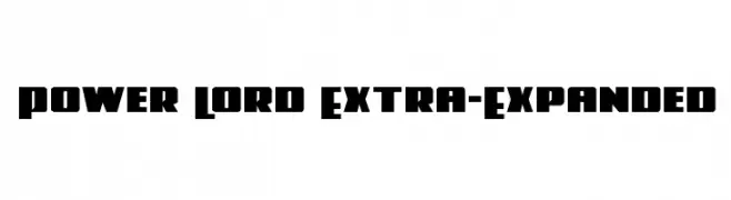 Power Lord Extra-Expanded  Frei Schriftart Herunterladen