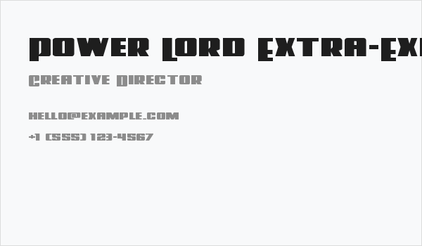 Power Lord Extra-Expanded Business Card