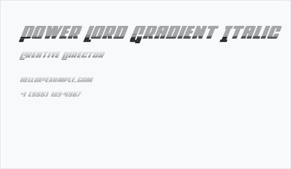 Power Lord Gradient Italic Business Card