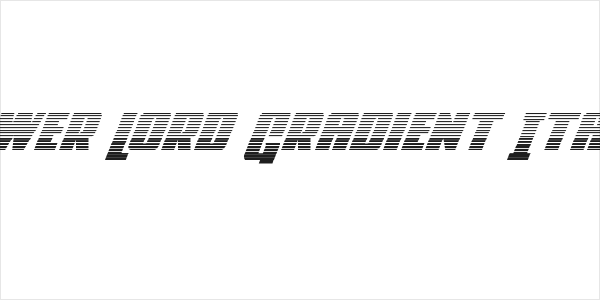 Power Lord Gradient Italic Logo