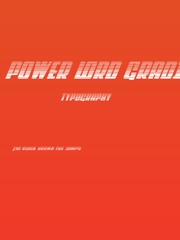 Power Lord Gradient Italic Poster