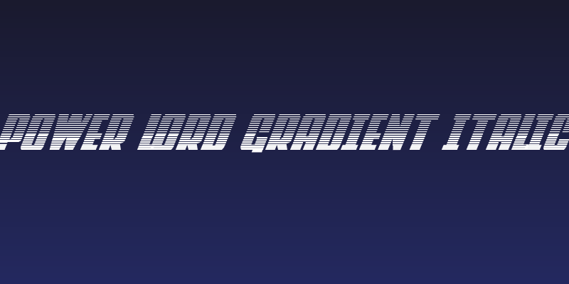 Power Lord Gradient Italic Social Header